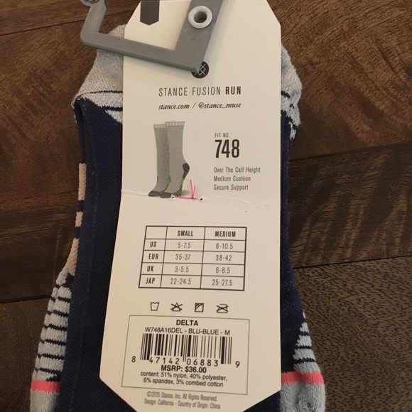 Stance Fusion Run Socks Medium - Picture 2 of 3